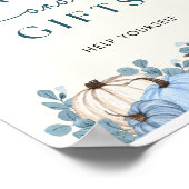 Pompoen Baby shower Kaarten & Geschenken Teken Poster (Hoek)