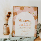 Pompoen Baby shower Luier Raffle Sign