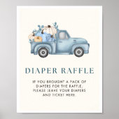Pompoen Baby shower Luier Raffle Sign Poster (Voorkant)