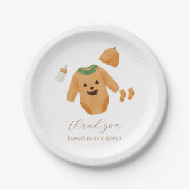 Pompoen Baby shower Papier Borden Papieren Bordje