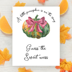 Pompoen baby shower Raad de zoete troep Poster
