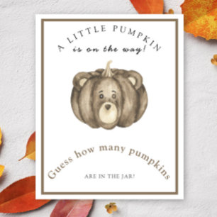 Pompoen baby shower Raad hoeveel pompoenen Poster
