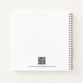 Pompoen Baby shower Sinaasappel Wit Gastenboek Notitieboek (Achterkant)