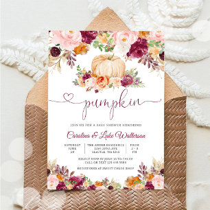 Pompoen Baby Shower Uitnodiging
