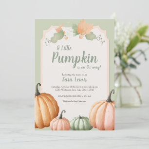 Pompoen baby shower uitnodiging