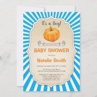 Pompoen Baby Shower Uitnodiging Herfst Autumn Jong