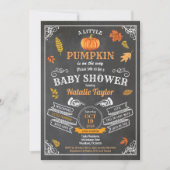 pompoen baby shower uitnodiging krijtbord (Voorkant)
