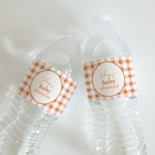 Pompoen Baby shower Waterflesetiketten Waterfles Etiket