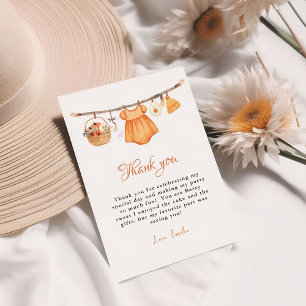Pompoen babykleren Baby Shower Bedankkaart Kaart