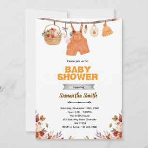 Pompoen babyshower uitnodiging