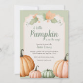 Pompoen babyshower uitnodiging (Voorkant)