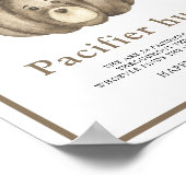 Pompoen Beer Pacifier jacht baby shower spel Poster (Hoek)