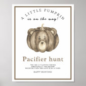 Pompoen Beer Pacifier jacht baby shower spel Poster (Voorkant)