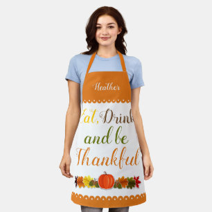 Pompoen bladeren arrangement typografie Thanksgivi Schort