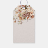 Pompoen & Bloem Boho Herfst Baby shower Cadeaulabel (Achterkant)