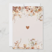 Pompoen & Bloem Boho Herfst Baby shower Kaart (Achterkant)