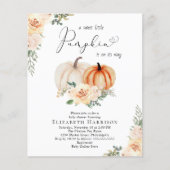 Pompoen Bloem Herfst Baby Shower Uitnodiging (Voorkant)