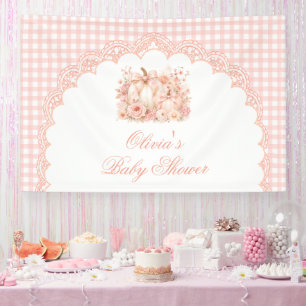 Pompoen Bloemboog Baby Shower Achtergrond Spandoek