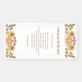 Pompoen Bloemen Herfst Herfst Cruiseschip Spandoek (Horizontaal)