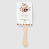 Pompoen Bloemen Herfst Wedding Ceremony Programma Handwaaier (Voorkant)