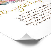 Pompoen Bloemen Late Night Luier Poster (Hoek)