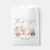 Pompoen Bloemenwagen Baby Meisje Douche Dank u Bedankzakje (Voorkant)