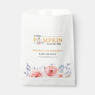 Pompoen Bloemige Baby Shower Bedankzakje