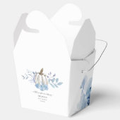 Pompoen Bloemige Blauwe Sering Baby Shower Bedankdoosjes (Geopend)