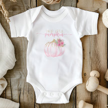 Pompoen Blush Roze Goud Bloemige Herfst Baby Meisj