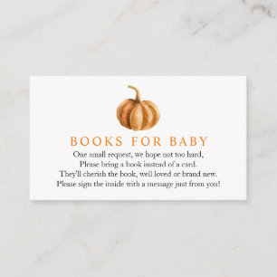 Pompoen Boeken voor Baby insert kaart