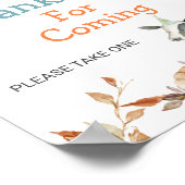 Pompoen Boerderij Dier Tractor Bedankt voor uw kom Poster (Hoek)