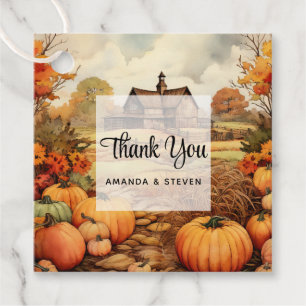 Pompoen Boerderij Herfst Oogst Thanksgiving Dank u Bedankjes Labels