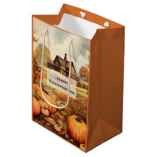 Pompoen Boerderij Herfst Oogst Thanksgiving Medium Cadeauzakje