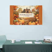 Pompoen Boerderij Herfst Oogst Thanksgiving Spandoek (Beurs)