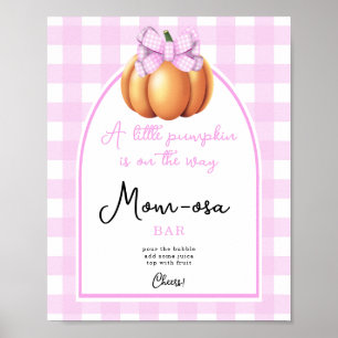 Pompoen boog boog baby shower Momosa Bar Poster