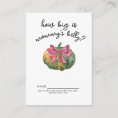 Pompoen boog - Hoe groot is mama's buik spel Informatiekaartje (Voorkant)