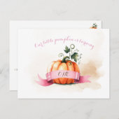 Pompoen Briefkaarten voor de Verjaardag van Meisje (Voorkant / Achterkant)