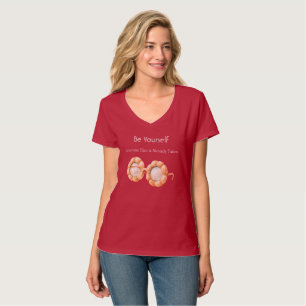 Pompoen Bril Wees Jezelf T-shirt