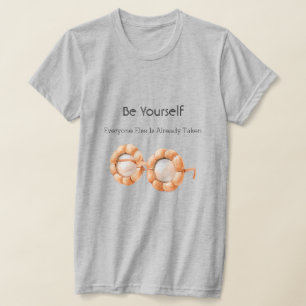 Pompoen Bril Wees Jezelf T-shirt