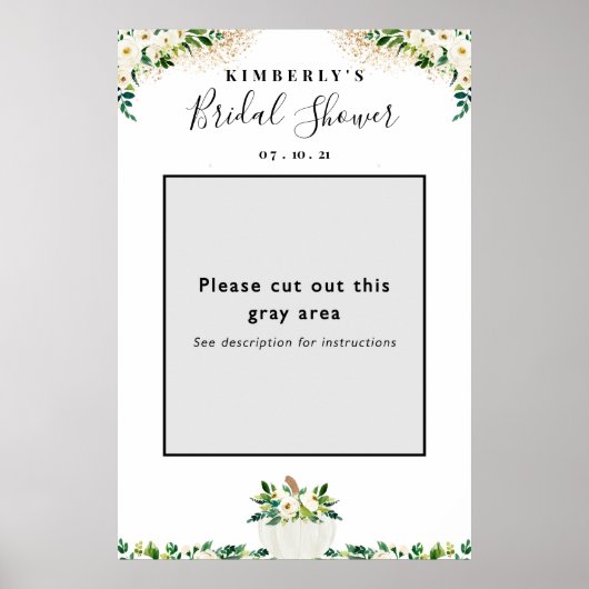 Pompoen Bruidsfeest Fotocabine Kader Requisiet Poster (Voorkant)