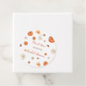 Pompoen Bruiloft Bridal Shower Boho Bloem Bedankjes Labels (In situ)