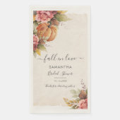 Pompoen Bruiloft Feest Verliefd Worden Herfstblade Servet (Voorkant)