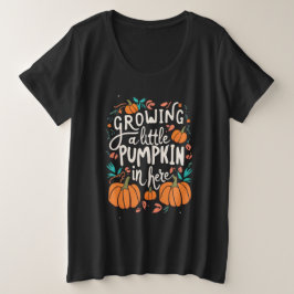 Pompoen Bumpkin Halloween Zwangerschap Grote Maat T-shirt