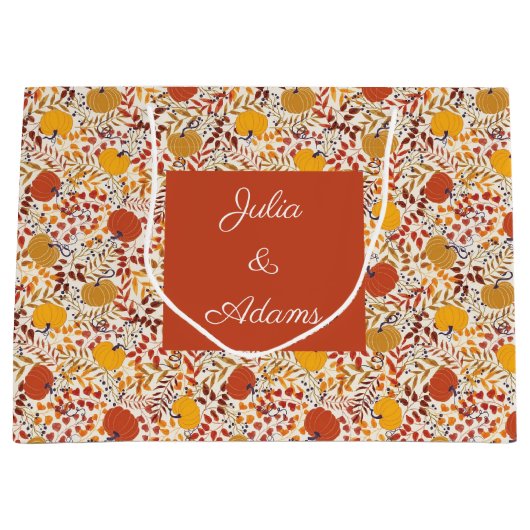 Pompoen Cadeau Zak Groot Cadeauzakje (Voorkant)