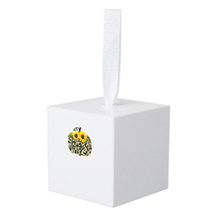 Pompoen Camouflage en Zonnebloem Herfst Outfit Dan Kubus Ornament