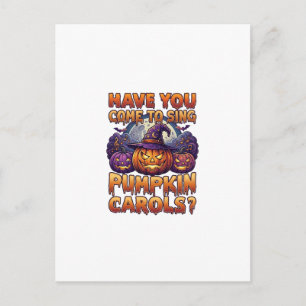 Pompoen Carols Halloween Heksenhoed Jack Lantern B Briefkaart