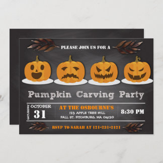 Pompoen Carving Halloween Schattigee Spooktacular  Kaart