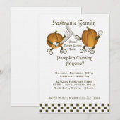 Pompoen Carving Party Kaart (Voorkant / Achterkant)