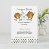 Pompoen Carving Party Kaart (Staand voorkant)