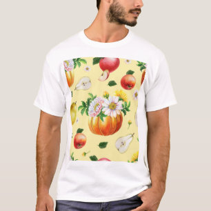 Pompoen, chrysant: herfst fruit illustratie. t-shirt
